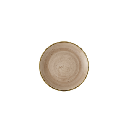 Churchill Stonecast Truffle coupebord 21,7 cm – truffelbruin gespikkeld bord voor voorgerechten