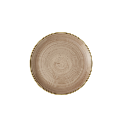 Churchill Stonecast Truffle coupebord 28,8 cm – truffelbruin gespikkeld bord voor hoofdgerechten