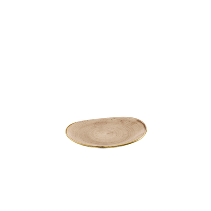 Churchill Stonecast Truffle Opal organisch bord 18,5 x 15,5 cm – truffelbruin porseleinen bordje voor amuses