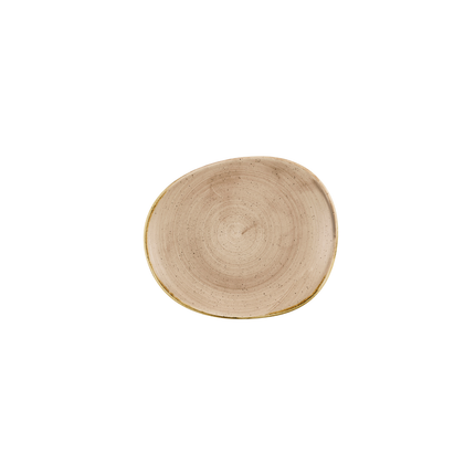 Churchill Stonecast Truffle Opal organisch bord 18,5 x 15,5 cm – truffelbruin porseleinen bord voor bijgerechten