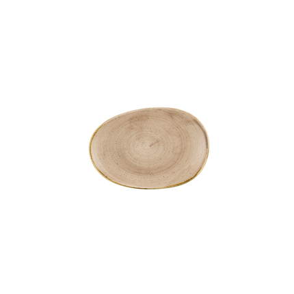 Churchill Stonecast Truffle Opal organisch bord 26 x 21,8 cm – truffelbruin porseleinen bord voor fine dining