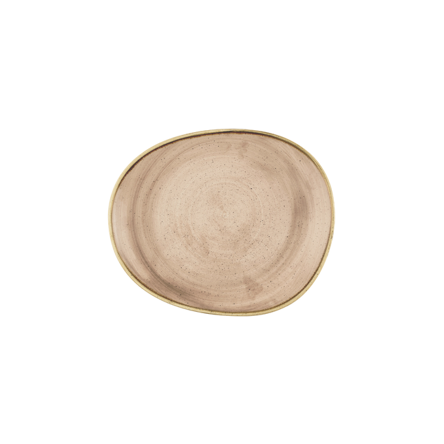 Churchill Stonecast Truffle Opal organisch bord 26 x 21,8 cm – truffelbruin porseleinen bord voor voorgerechten en tapas