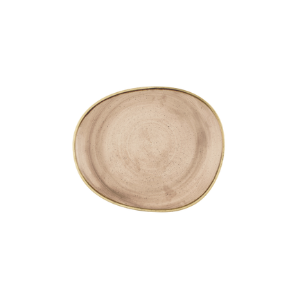 Churchill Stonecast Truffle Opal organisch bord 28 x 23,5 cm – truffelbruin porseleinen bord voor buffetten