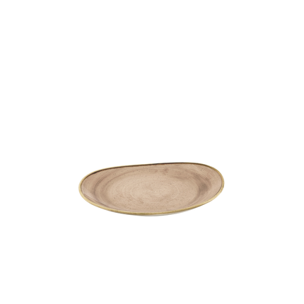 Churchill Stonecast Truffle Opal organisch bord 28 x 23,5 cm – truffelbruin porseleinen bord voor cafes en bars