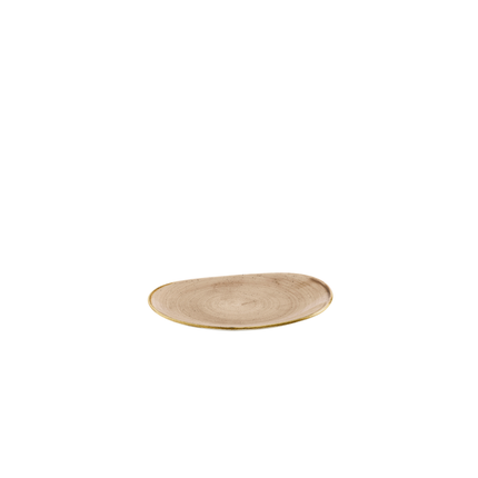 Churchill Stonecast Truffle Opal serveerschaal 34,5 x 23,5 cm – truffelbruin porseleinen schaal voor restaurants