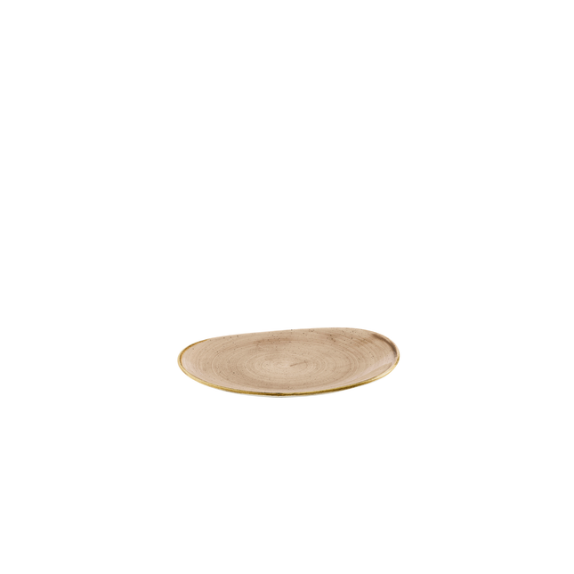 Churchill Stonecast Truffle Opal serveerschaal 34,5 x 23,5 cm – truffelbruin porseleinen schaal voor restaurants