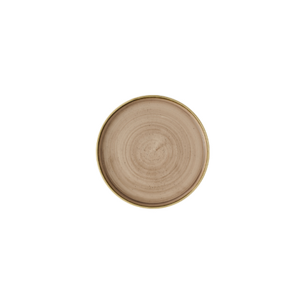 Churchill Stonecast Truffle bord met rand 21 cm – truffelbruin gespikkeld bord voor voorgerechten