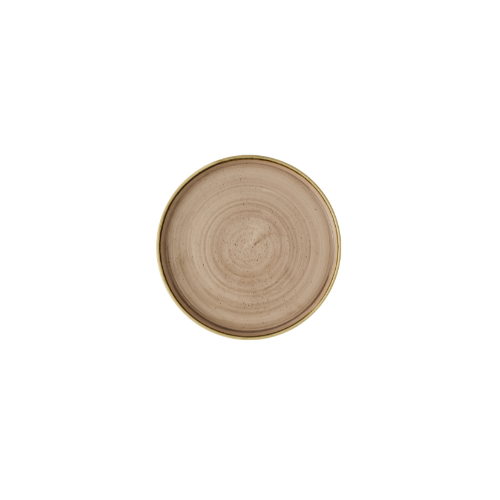 Churchill Stonecast Truffle bord met rand 21 cm – truffelbruin gespikkeld bord voor voorgerechten