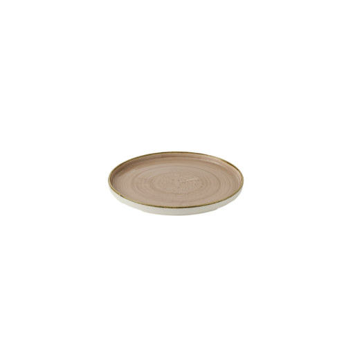 Churchill Stonecast Truffle bord met rand 26 cm – truffelbruin gespikkeld bord voor restaurants