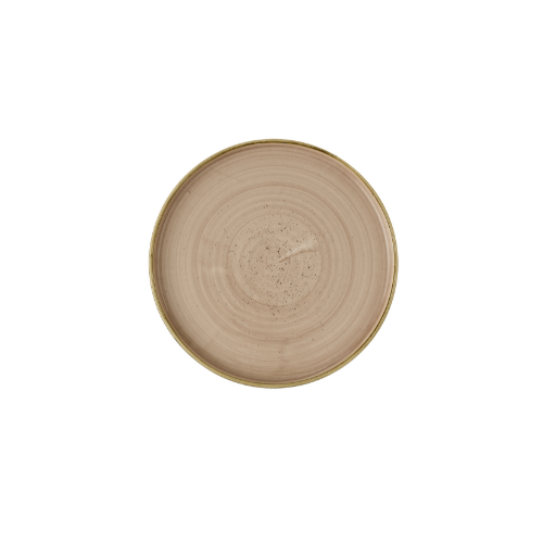 Churchill Stonecast Truffle bord met rand 26 cm – truffelbruin gespikkeld bord voor hoofdgerechten