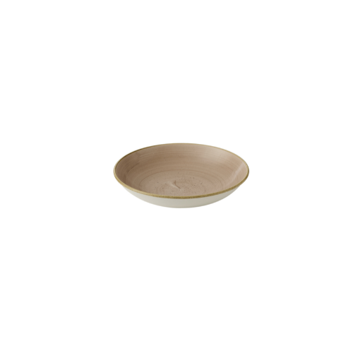 Churchill Stonecast Truffle coupekom 24,8 cm – truffelbruin gespikkeld serveerkom voor de horeca