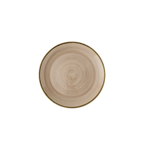Churchill Stonecast Truffle coupebord 26 cm – truffelbruin gespikkeld bord voor restaurants