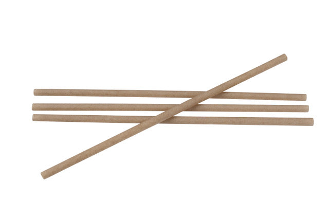 Equo suikerriet extralange rietjes 6 x 230 mm – composteerbare rietjes voor hoge glazen