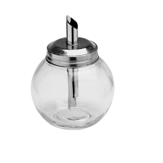 APS Suikerstrooier 0.25 L – Glazen suikerstrooier met roestvrijstalen doseerdop, ideaal voor horeca zoals cafés, restaurants en hotels.