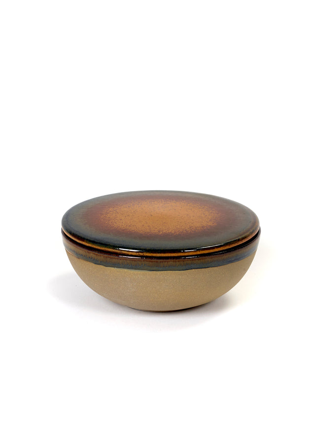 Surface Bowl + Lid Grey/Rusty Brown L 13 W 13 H 5 cm 4/Box – Serax