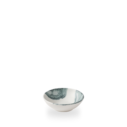 Churchill Tide Black Contour ondiepe kom 260 ml – zwart porseleinen kom met swirl voor de horeca