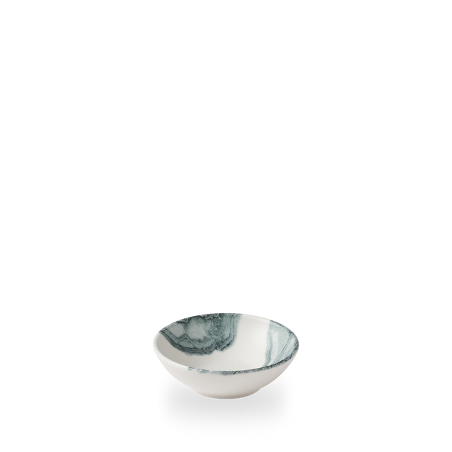 Churchill Tide Black Contour ondiepe kom 260 ml – zwart porseleinen kom met swirl voor de horeca