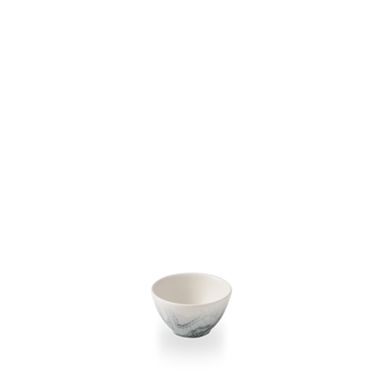 Churchill Tide Black Contour dippot 110 ml – zwart porseleinen sausbakje met swirl voor de horeca