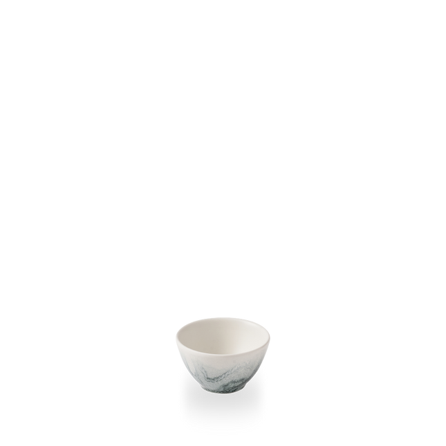 Churchill Tide Black Contour dippot 110 ml – zwart porseleinen sausbakje met swirl voor de horeca