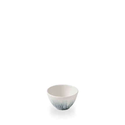 Churchill Tide Black Contour diepe kom 110 ml – zwart porseleinen kom met swirl voor restaurants