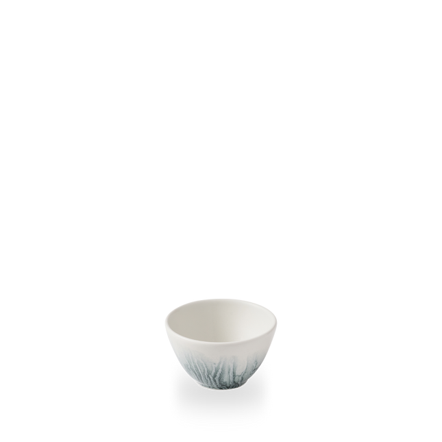 Churchill Tide Black Contour diepe kom 110 ml – zwart porseleinen kom met swirl voor restaurants