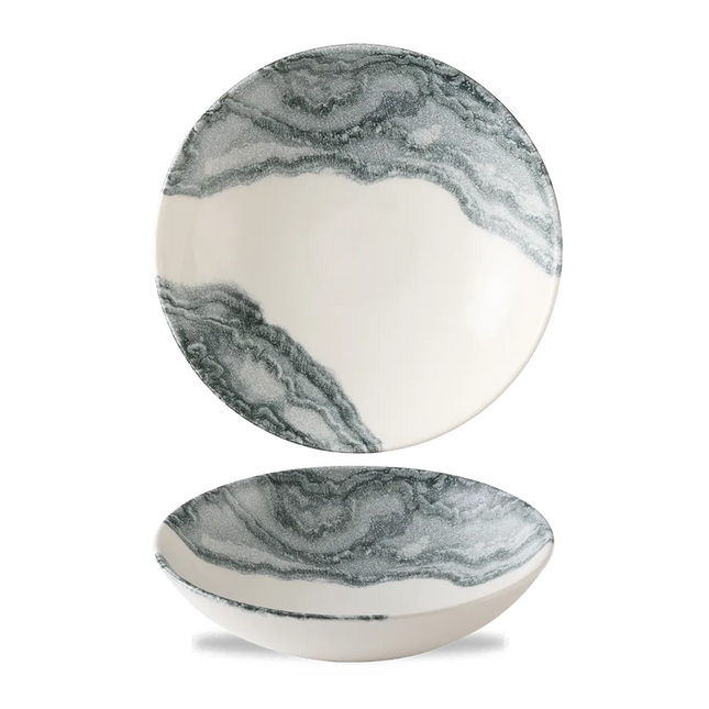 Churchill Tide Black coupekom Ø 18,2 cm – zwart porseleinen kom met glazuureffect voor horeca