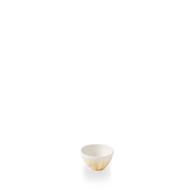 Churchill Tide Gold Contour dippot 60 ml – goudkleurig porseleinen sausbakje met swirl voor restaurants