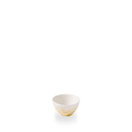 Churchill Tide Gold Contour dippot 110 ml – goudkleurig porseleinen sausbakje met swirl voor sauzen en dips