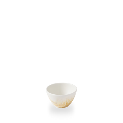 Churchill Tide Gold Contour diepe kom 110 ml – goudkleurig porseleinen kom met swirl voor de horeca