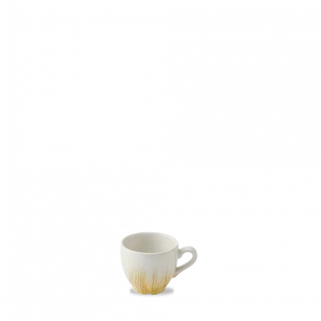 Churchill Tide Gold espressokopje 100 ml – goudkleurig porseleinen espressokopje met golvend reliëf voor bars