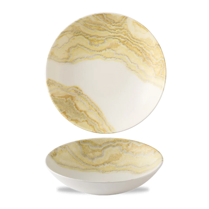 Churchill Tide Gold coupekom Ø 18,2 cm – porseleinen kom met gouden glazuureffect voor horeca