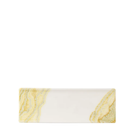 Churchill Tide Gold proeverijplank 25x9 cm – porseleinen serveerplankje voor restaurants en bars