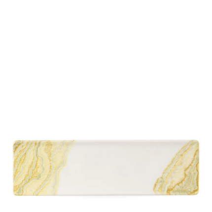 Churchill Tide Gold proeverijplank 30x9 cm – porseleinen serveerplankje voor horeca