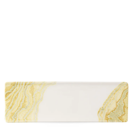 Churchill Tide Gold proeverijplank 33x11 cm – porseleinen serveerplankje voor restaurants