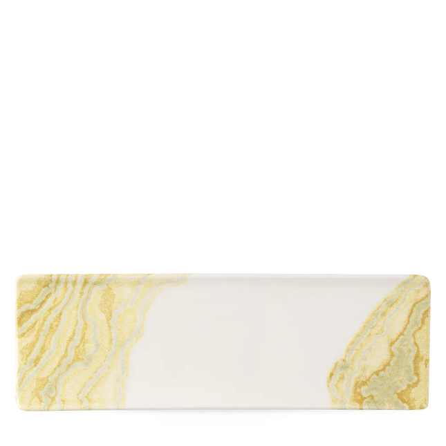 Churchill Tide Gold proeverijplank 33x11 cm – porseleinen serveerplankje voor restaurants