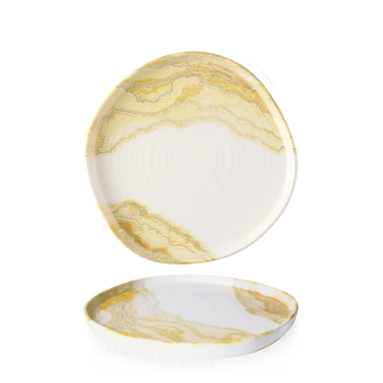 Tide Gold Organic Walled Plate 21 cm 6/box