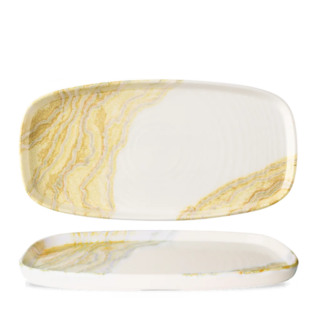 Tide Gold Oblong Chefs Plates 29,5x15 cm 6/box