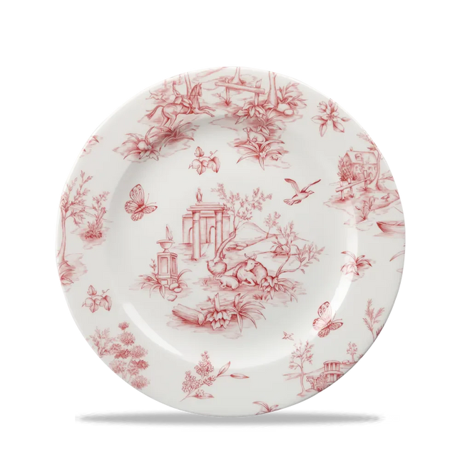 Toile Cranberry Profile Plate 20cm 6/box