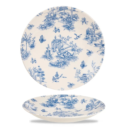 Churchill Toile Prague diep coupebord Ø 28 cm – porseleinen bord met decoratief patroon voor hotels en restaurants