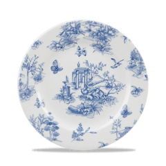 Churchill Toile Prague Profile bord Ø 20 cm – porseleinen bijgerecht bord met decoratief patroon voor professionele keukens