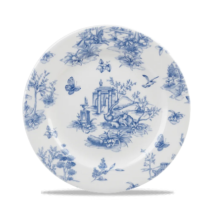 Churchill Toile Prague Profile bord Ø 20 cm – porseleinen bijgerecht bord met decoratief patroon voor professionele keukens