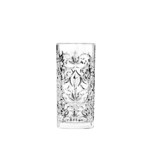 RCR Tattoo hi-ball glas 370 ml – kristallen longdrinkglas met gravure voor cocktails