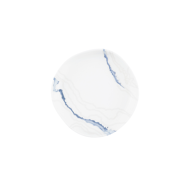 Churchill Tide Accents Blue kom met rand 23 cm – porseleinen kom met blauwe accentrand voor salades en soepen