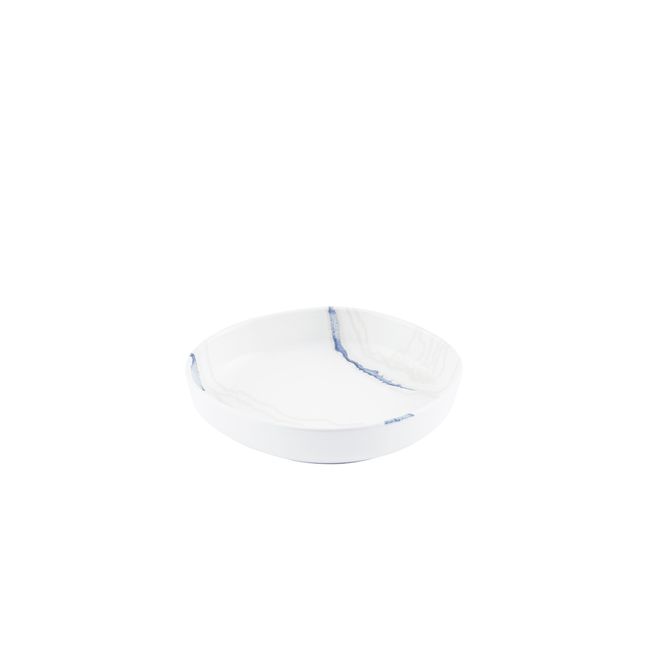 Churchill Tide Accents Blue kom met rand 23 cm – porseleinen kom met blauwe accentrand voor restaurants