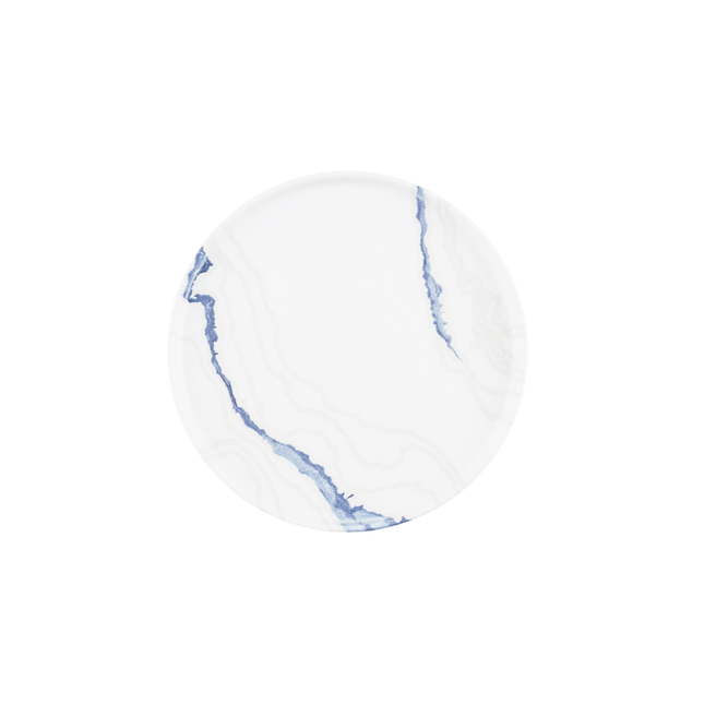 Churchill Tide Accents Blue bord met rand 26 cm – porseleinen bord met blauwe accentrand voor voorgerechten en tapas