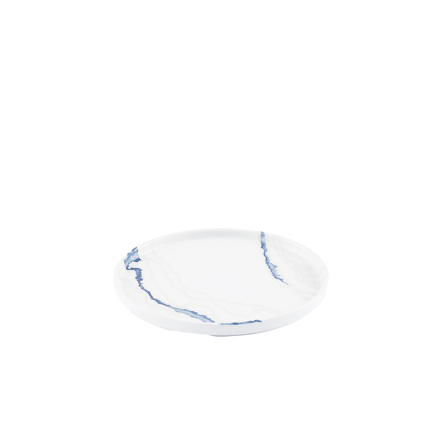 Churchill Tide Accents Blue bord met rand 26 cm – porseleinen bord met blauwe accentrand voor presentaties