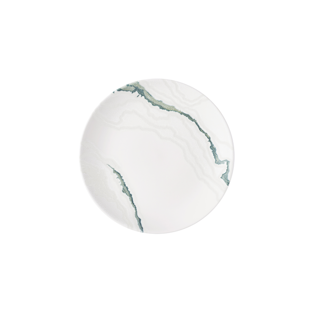 Churchill Tide Accents Green coupebord 26 cm – porseleinen bord met groene accentrand voor hoofdgerechten