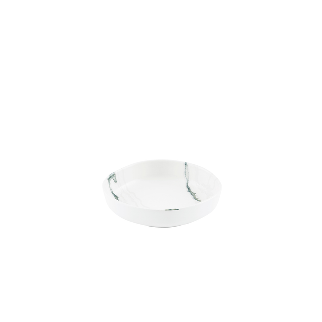 Churchill Tide Accents Green kom met rand 20 cm – porseleinen kom met groene accentrand voor fine dining