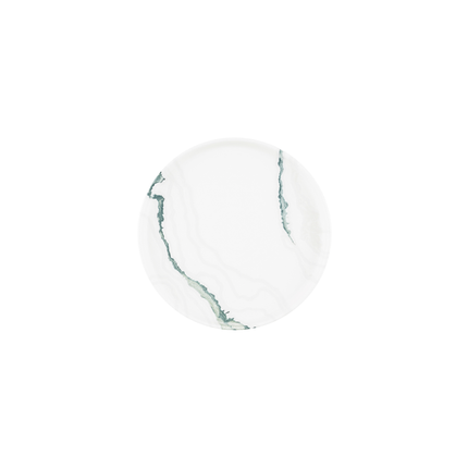 Churchill Tide Accents Green bord met rand 21 cm – porseleinen bord met groene accentrand voor hoofdgerechten