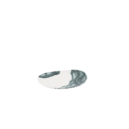 Churchill Tide Black Opal Organic bord 18,5 x 15,5 cm – zwart porseleinen organisch bordje voor buffetten